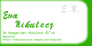 eva mikulecz business card